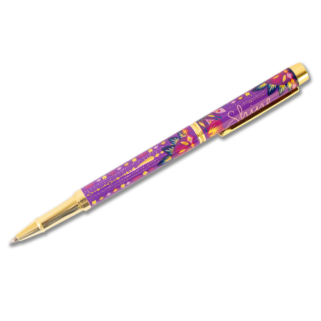 Shine Rollerball Pen - Purple Ink