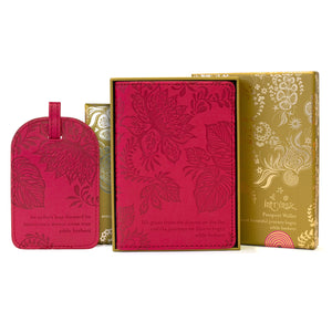 Radiant Ruby Red Passport Wallet