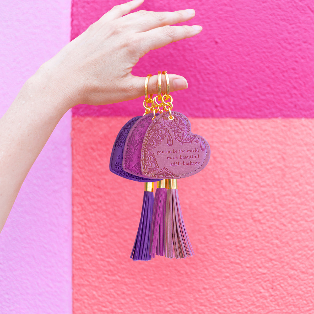 Moonlit Mauve Purple Key Chain