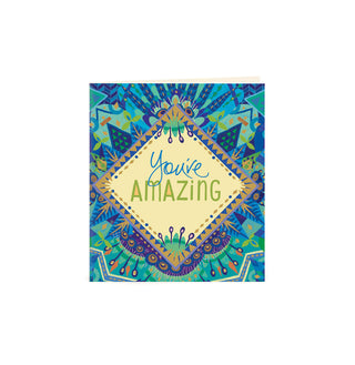 Intrinsic inspirational You're Amazing Gift Tag by Adèle Basheer. Blank inside for your message. 