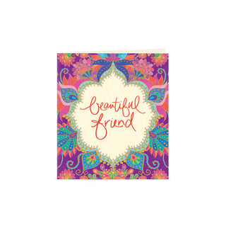 Intrinsic Adèle Basheer Beautiful Friend Gift Tag Card. Blank inside for your message. 