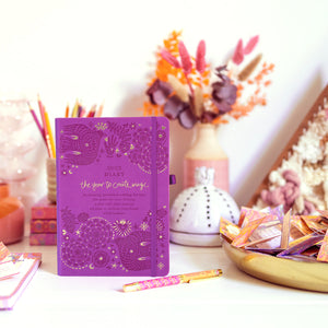 2025 Purple diary planner stationery by Australian designer Adele Basheer