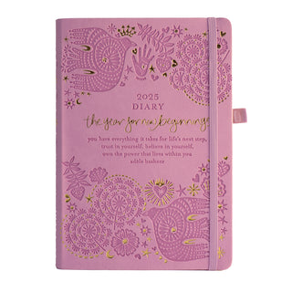 Intrinsic 2025 Mauve Lilac Purple Diary Planner Organiser with Adèle Basheer quotes