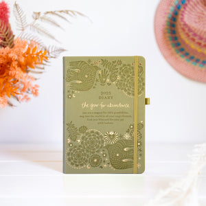 2025 Diary Planner | The Year for Abundance - Olivine Green