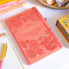 Intrinsic 2025 peach coral orange diary stationery with inspirational quotes and motivational messages