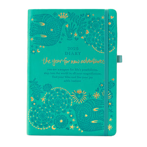 Intrinsic 2025 Turquoise Twist Teal Diary Planner Organiser with Adèle Basheer quotes