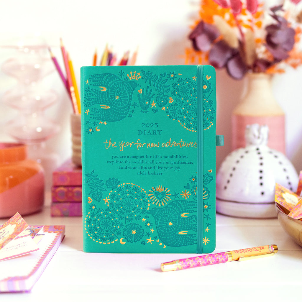 2025 Diary Planner | The Year for New Adventures - Turquoise Twist