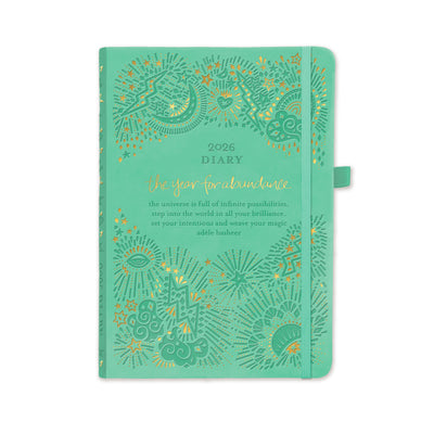 2026 Diary Planner | Tahitian Turquoise | Year for Abundance