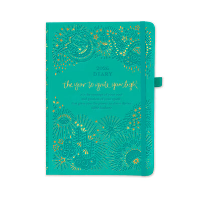 2026 Diary Planner | Turquoise Twist | Year to Ignite Your Light