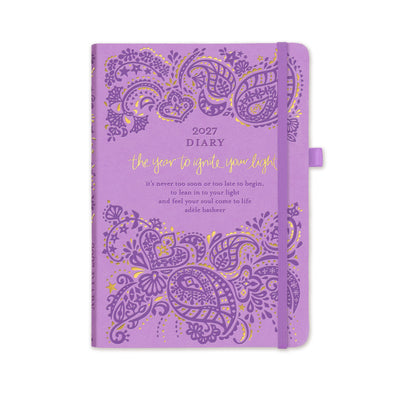 *PRE-ORDER* 2027 Diary Planner | Amethyst Purple | Year to Ignite Your Light