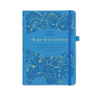 *PRE-ORDER* 2027 Diary Planner | Bahama Blue | Year for New Beginnings