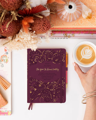 *PRE-ORDER* 2027 Diary Planner | Burgundy | Year to Dream Boldly