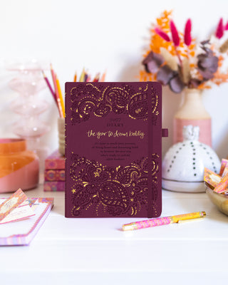 *PRE-ORDER* 2027 Diary Planner | Burgundy | Year to Dream Boldly