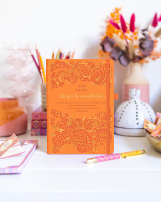 *PRE-ORDER* 2027 Diary Planner | Sunrise Orange | Year for New Adventures