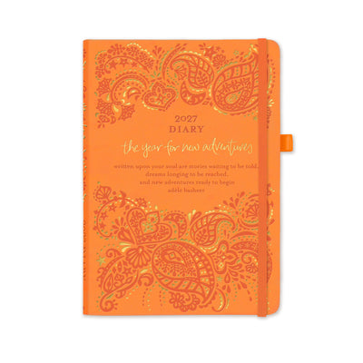 *PRE-ORDER* 2027 Diary Planner | Sunrise Orange | Year for New Adventures