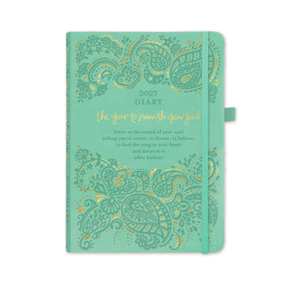 *PRE-ORDER* 2027 Diary Planner | Tahitian Turquoise | Year to Nourish Your Soul