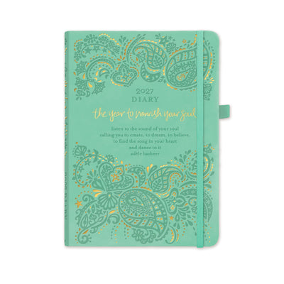 *PRE-ORDER* 2027 Diary Planner | Tahitian Turquoise | Year to Nourish Your Soul