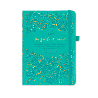 *PRE-ORDER* 2027 Diary Planner | Turquoise Twist | Year for Abundance