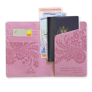 Moonlit Mauve Purple Passport Wallet