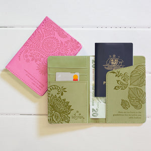 Olivine Green Passport Wallet