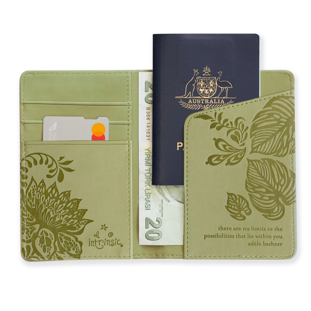 Olivine Green Passport Wallet