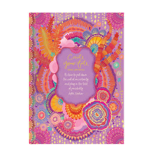Inspirational Australian stationery brand Intrinsic - A5 lilac and pink Create Your Fate Guided Goal Journal - gold foil notebook with inspiring quote on cover