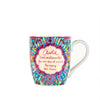 Gift boxed ceramic mug - Auntie mug with heartfelt message - purple and blue tones