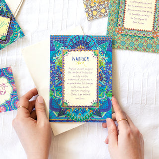 Intrinsic Australian Warrior Spirit Greeting Cards with inspirational courage and strength messages