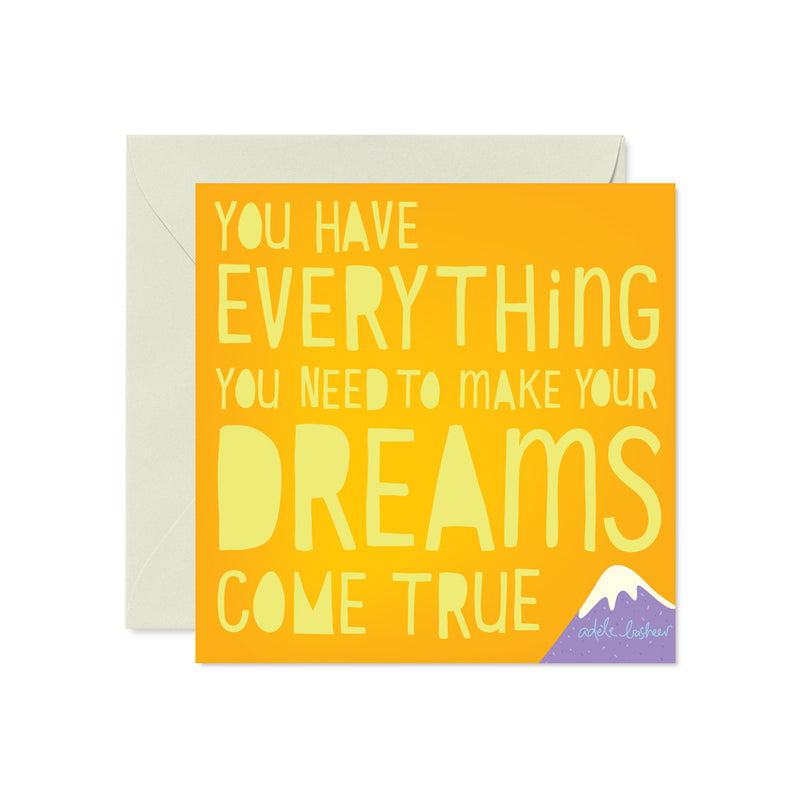 Intrinsic Yellow Dreamer Greeting Card