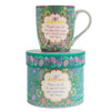 Inspirational colourful mugs and cups - Joy & Happiness Ceramic Gift Boxed Coffee Mug - colourful gifting mugs 