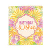 Australian Brand Intrinsic Birthday Wishes Burst Gift Tag is gorgeous to complete gift packs for her and birthday gifts. Patterned present tag with yellow, pink and green in a hand illustrated floral design, with gold foil. Birthday swing tag with heartfelt quote by Adele Basheer. Blank Inside for you message. 