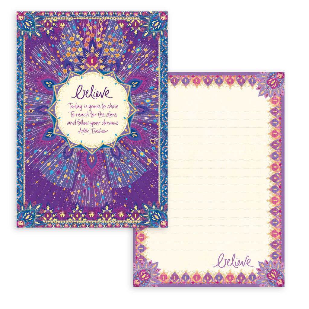 Believe A5 Lined Writing Pad