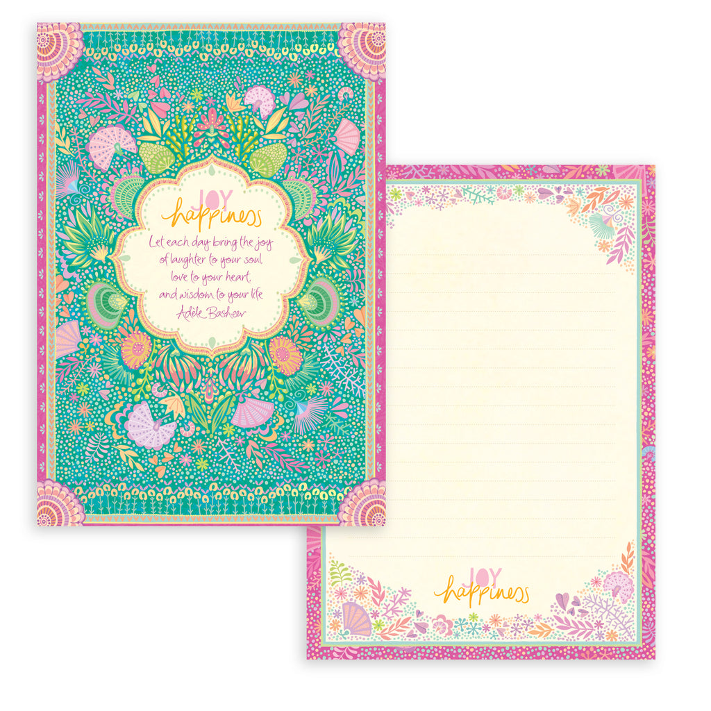 Happiness & Joy A5 Lined Writing Pad