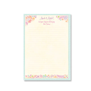 Intrinsic Love and Light inspirational stationery lined notepad