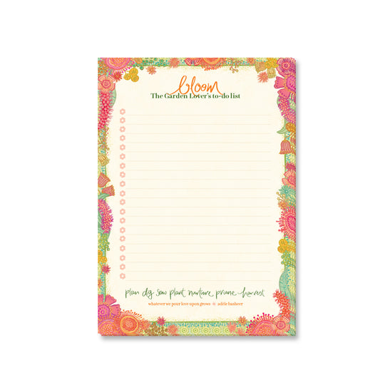 Intrinsic Garden Lovers A5 To-do checklist with wildflower print