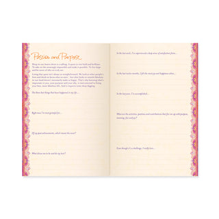 Inspirational Intrinsic A5 Create Your Fate Guided Goal Journal inner pages - guided journaling prompts 