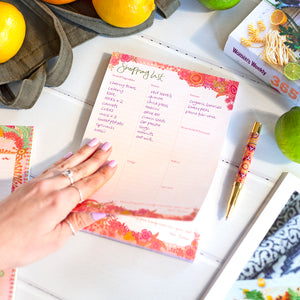 Inspirational Grocery List for shopping organising and planning