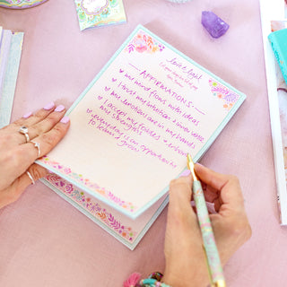 Intrinsic lined blank notepad and writing pad with inspirational quotes