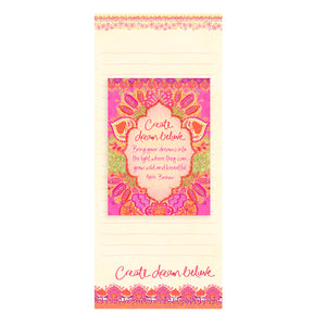 Intrinsic Create Dream Believe Hot Pink Magnetic Shopping List Pad Set