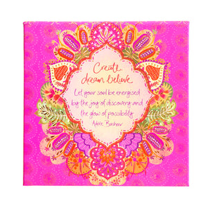 Intrinsic Pink Office Stationery - Create Dream Believe Notepaper Box