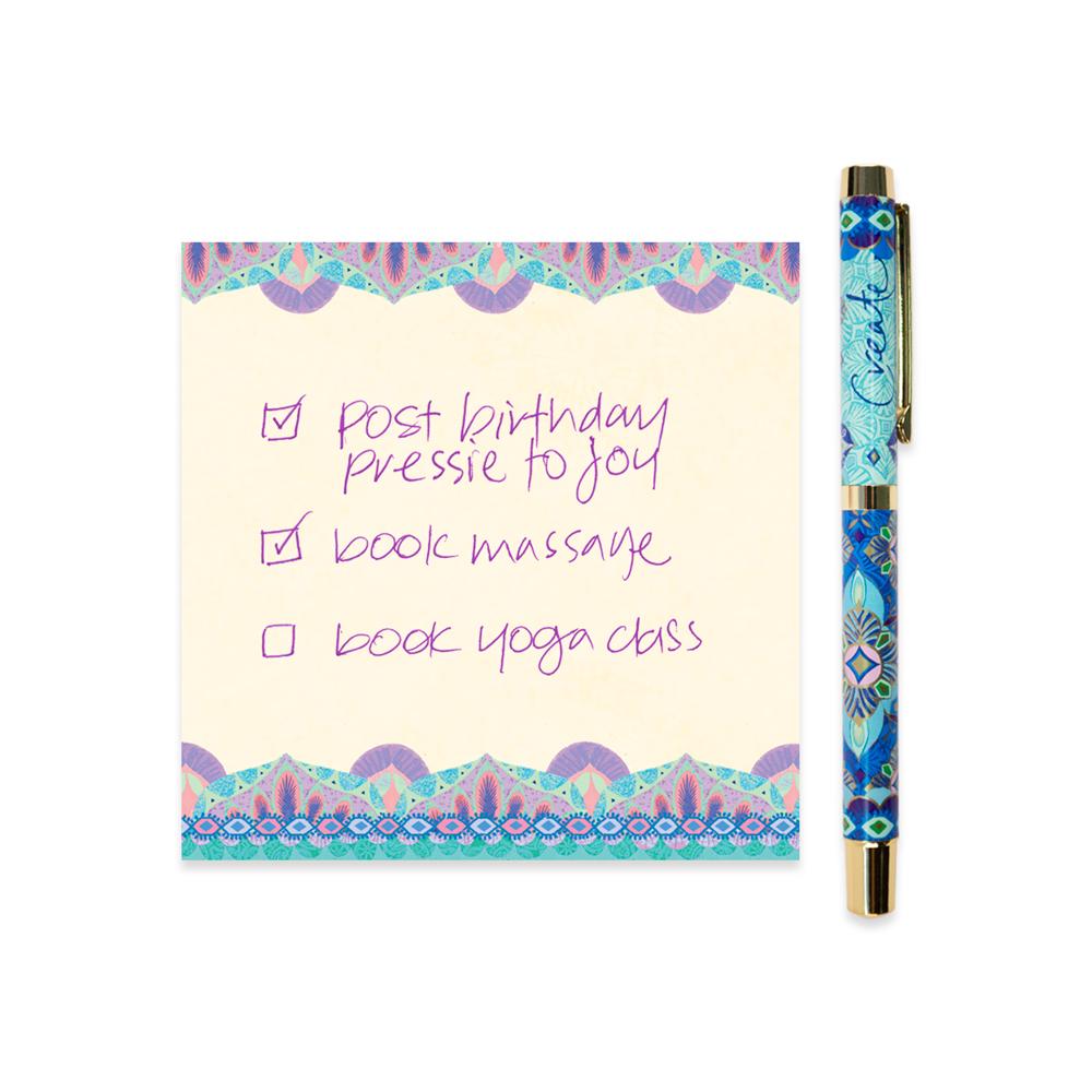 Turquoise Blue Create Rollerball Pen with Purple Ink