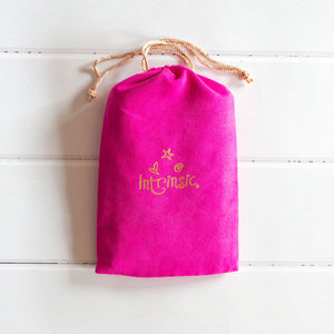 Intrinsic velour pink pouch for orange essential coin purse