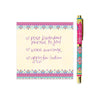 Follow Your Heart Rollerball Pen with Purple Ink and Matching Notepaper