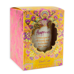 Intrinsic Yellow and Hot Pink Ceramic Travel Mug Gift Box