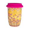 Yellow and Pink Boho Illustrated Ceramic Keep Cup