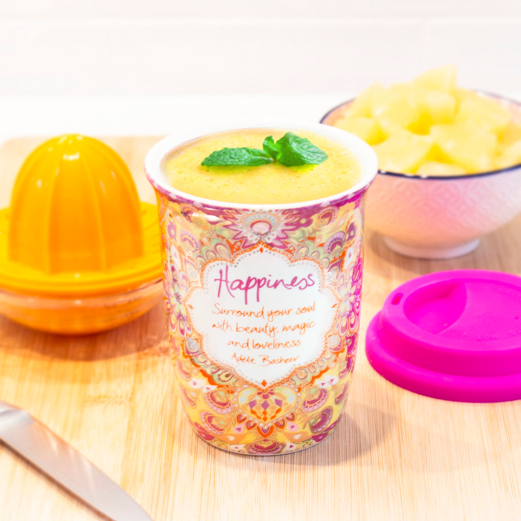 Happiness Reusable Coffee Cup