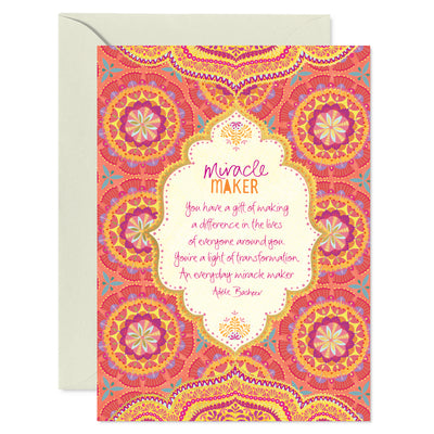 Intrinsic Miracle Maker Just Because Greeting Card with inspirational words