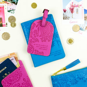 Intrinsic Pink and Blue Vegan Leather Travel Accessories