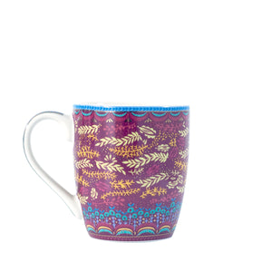 Purple New Beginnings ceramic homewares coffee mug with inspirational Adèle Basheer quote