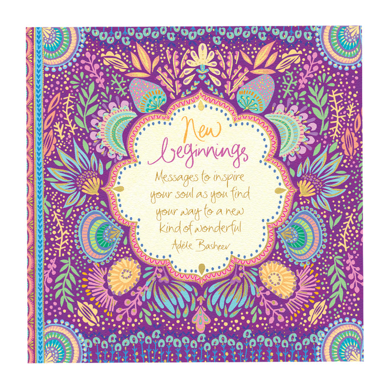 Intrinsic New Beginnings purple Quote Book with Inspiring Affirmations by Adèle Basheer - Travelling quotes, quotes about New beginnings, Quotes to inspire fresh starts 